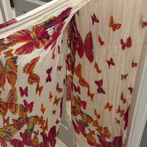 Colorful Butterfly Print Scarf